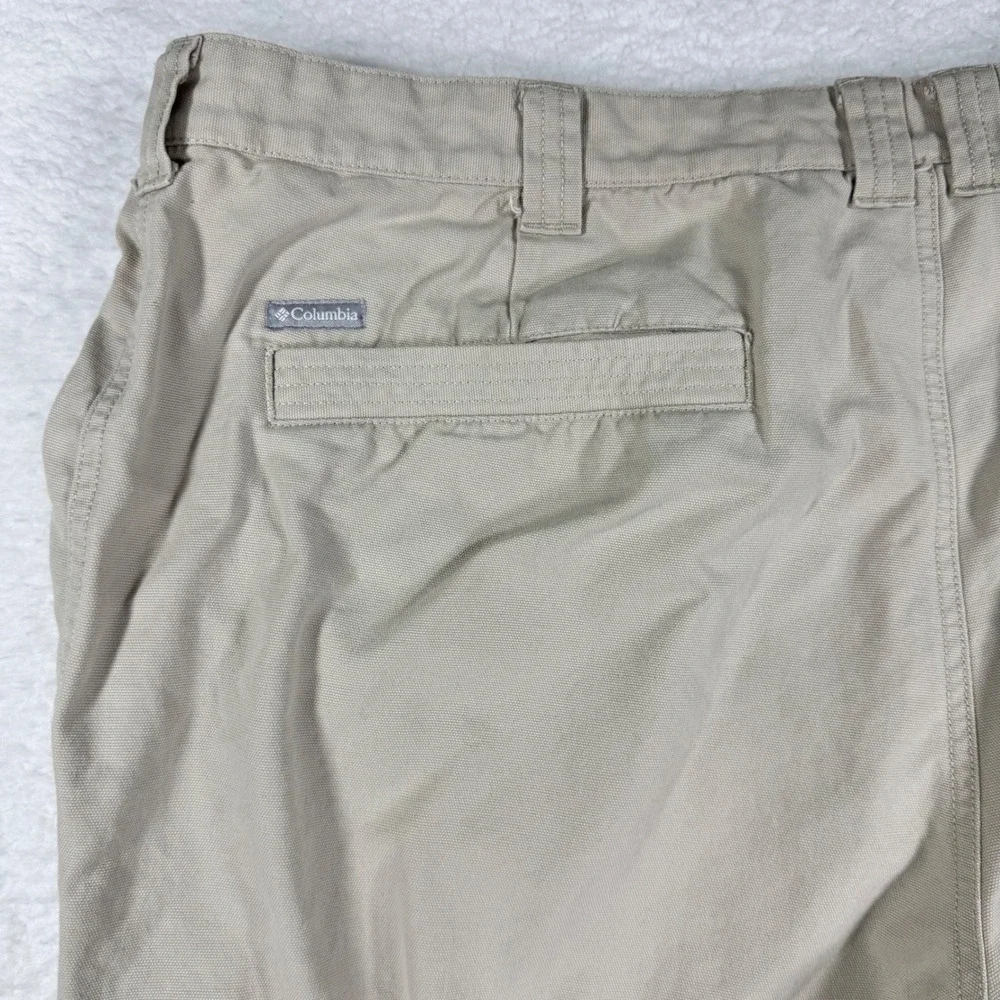 Columbia Pants Mens Cotton Casual Pants 42 x 32(31) Beige Comfort Canvas‎